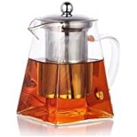 Los mejores  - PluieSoleil Tetera de Cristal Resistente con Infusor Elegante-Tetera Te de Vidrio con Filtro de Borosilicato con Tapa…